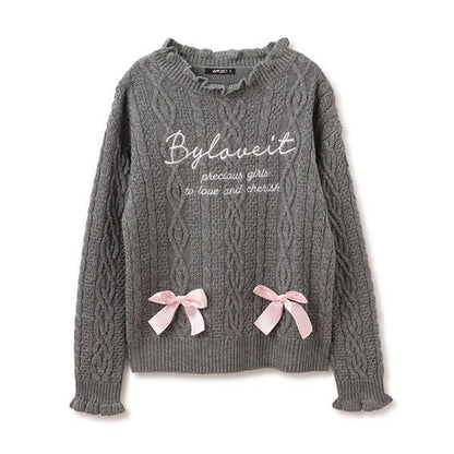 麻花編織LOGO針織衫