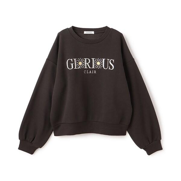 【GOODPRICE】加絨花卉字母衛衣