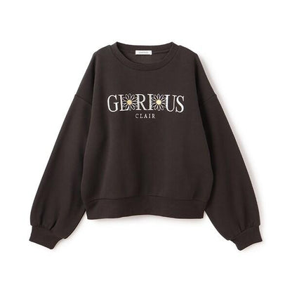 【GOODPRICE】加絨花卉字母衛衣