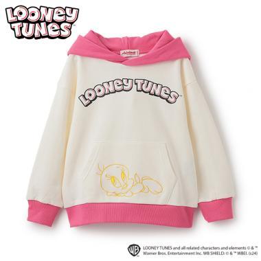 【LOONEY TUNES】拼色連帽衛衣