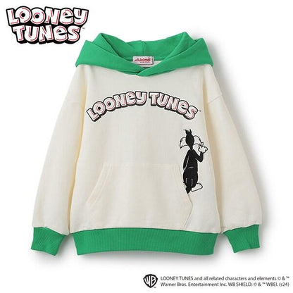 【LOONEY TUNES】拼色連帽衛衣