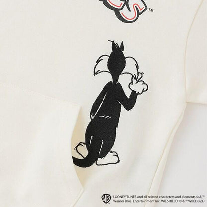 【LOONEY TUNES】拼色連帽衛衣