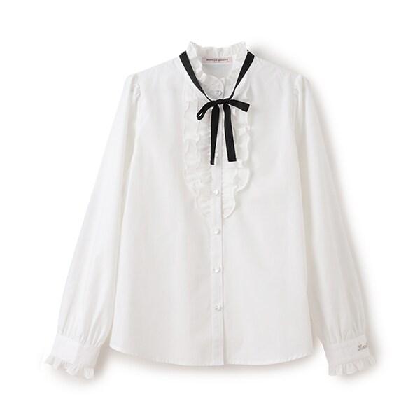 立領荷葉邊襯衫