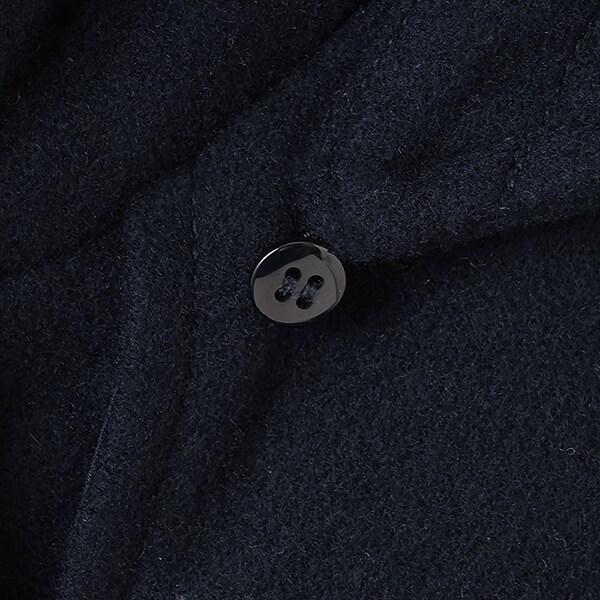 長款牛角扣大衣