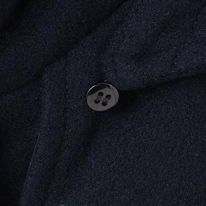 長款牛角扣大衣