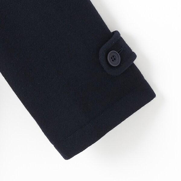 長款牛角扣大衣