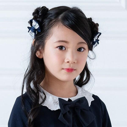 蝴蝶結蕾絲髮圈2個裝