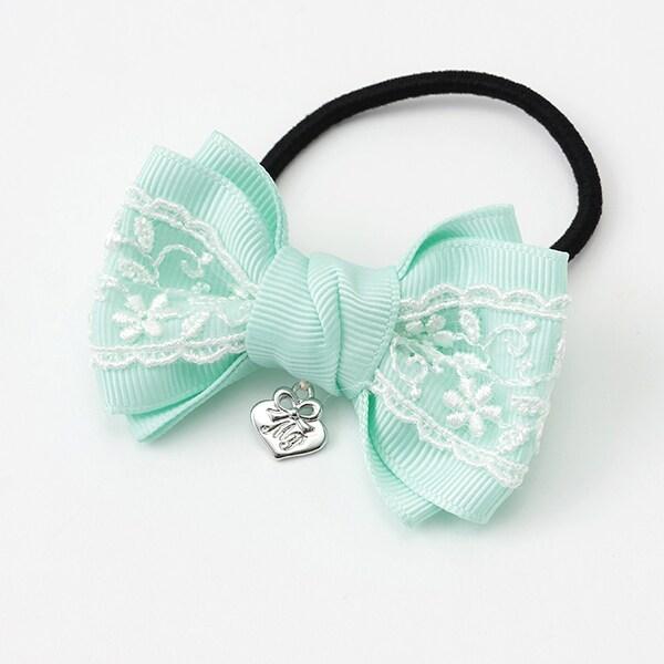 蝴蝶結蕾絲髮圈2個裝