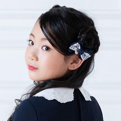 蝴蝶結蕾絲髮圈2個裝