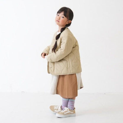 側拼接布帛連衣裙