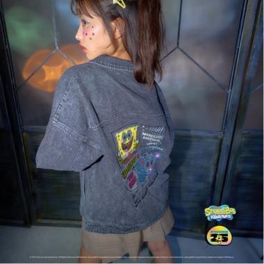 【海綿寶寶】×【Angel Blue】牛仔夾克
