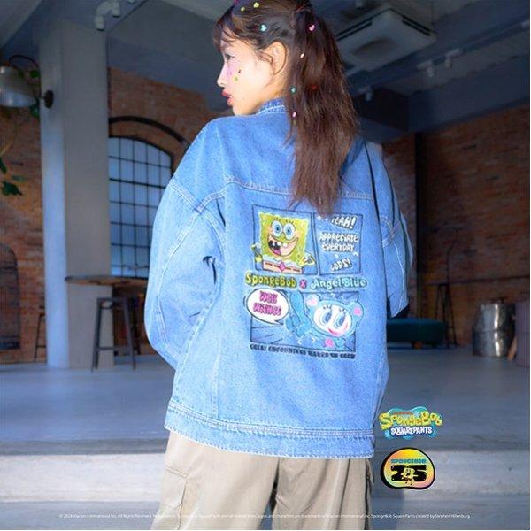【海綿寶寶】×【Angel Blue】牛仔夾克