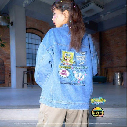 【海綿寶寶】×【Angel Blue】牛仔夾克