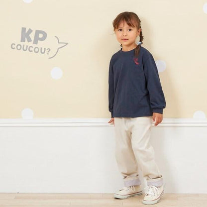 KP coucou? 單點刺繡長袖T恤（80～140）
