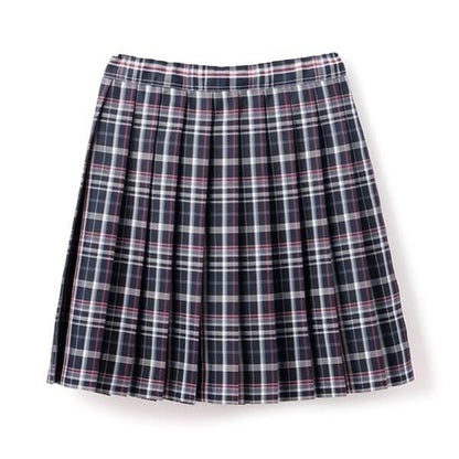【畢業服】【典禮】帶蝴蝶結領帶格子百褶裙褲