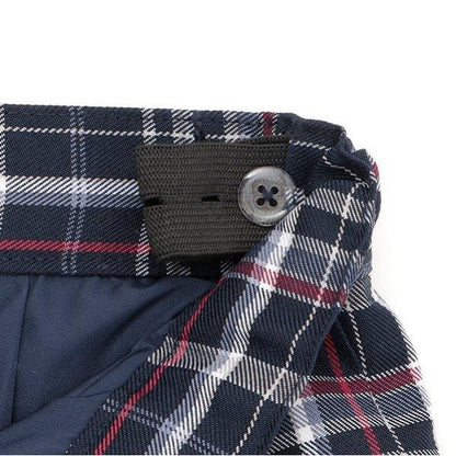 【畢業服】【典禮】帶蝴蝶結領帶格子百褶裙褲