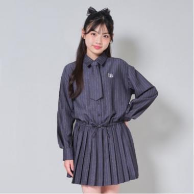 帶領帶襯衫連衣裙