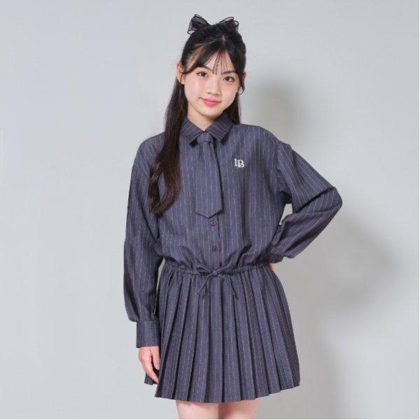 帶領帶襯衫連衣裙