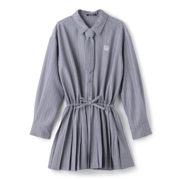 帶領帶襯衫連衣裙