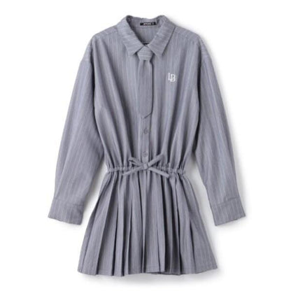 帶領帶襯衫連衣裙