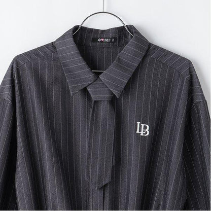 帶領帶襯衫連衣裙