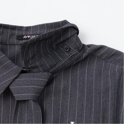 帶領帶襯衫連衣裙