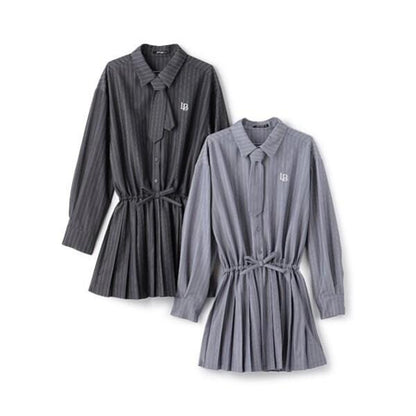 帶領帶襯衫連衣裙