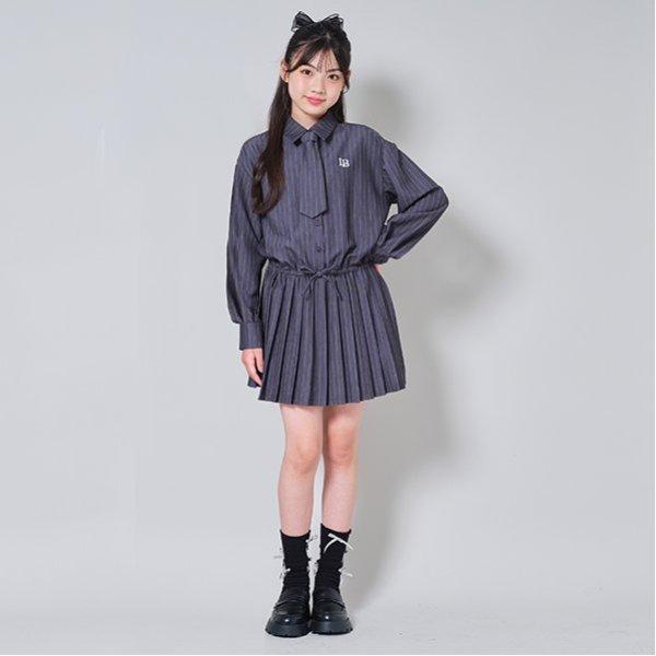 帶領帶襯衫連衣裙