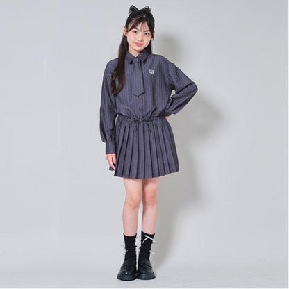 帶領帶襯衫連衣裙