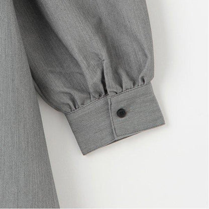 帶蝴蝶結吊帶背心的襯衫連衣裙