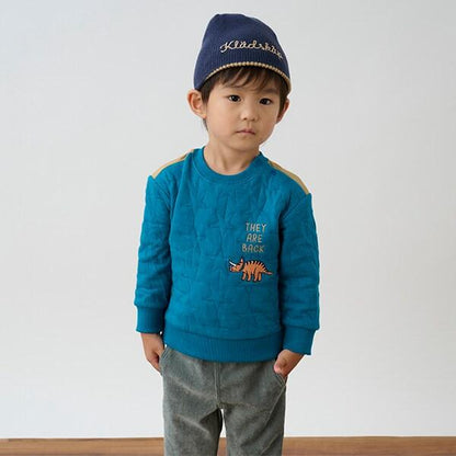 恐龍刺繡夾棉衛衣