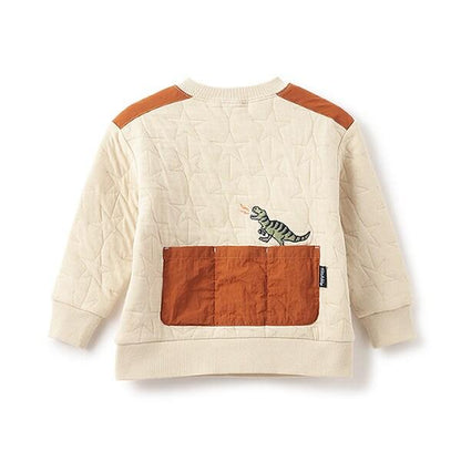 恐龍刺繡夾棉衛衣