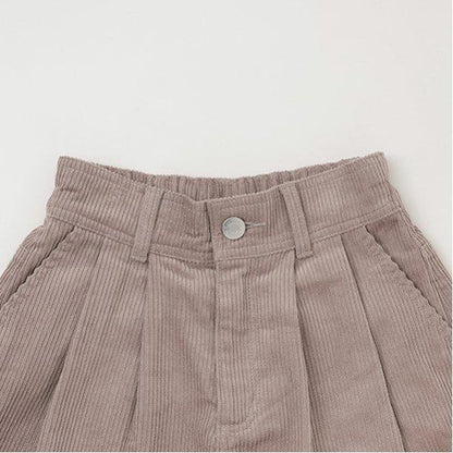 【GOODPRICE】燈芯絨褶皺長褲