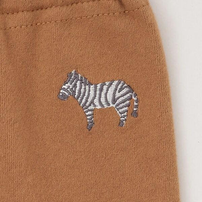 斑馬刺繡全長打底褲