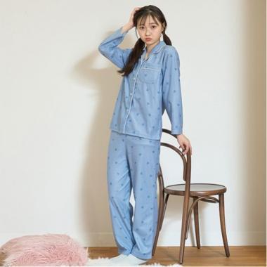 嬰兒法蘭絨針織襯衫愛心圖案