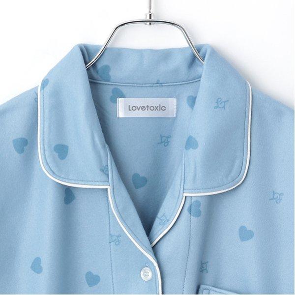 嬰兒法蘭絨針織襯衫愛心圖案