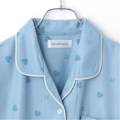 嬰兒法蘭絨針織襯衫愛心圖案