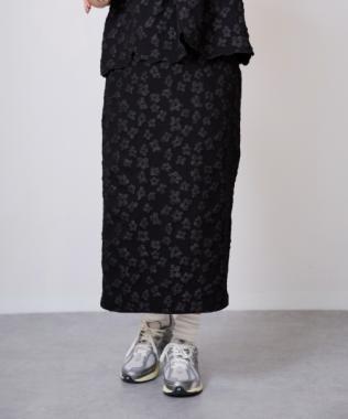 花卉提花修身半身裙