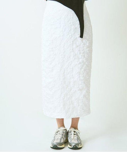 花卉提花修身半身裙