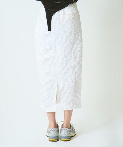 花卉提花修身半身裙