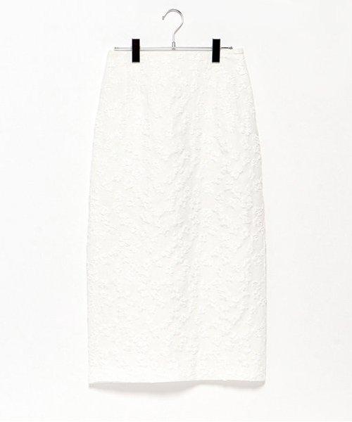 花卉提花修身半身裙