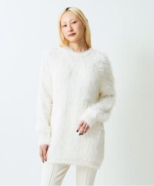 毛絨迷你連衣裙