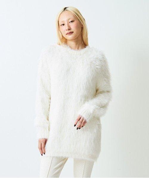 毛絨迷你連衣裙