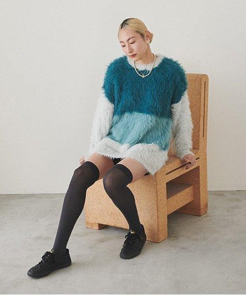 毛絨迷你連衣裙