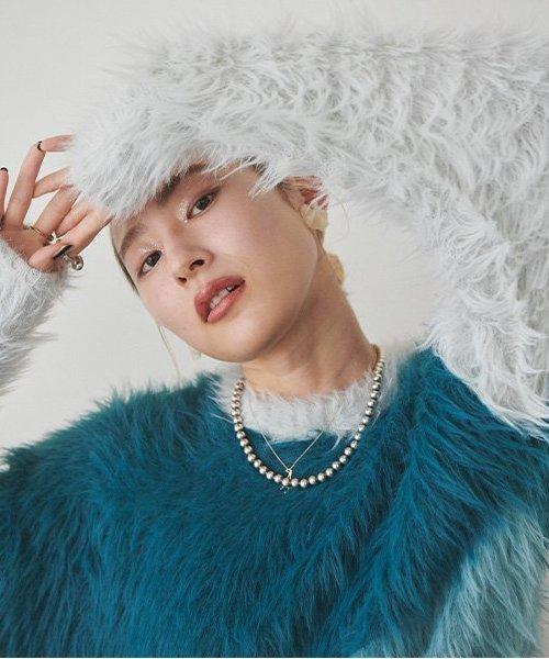 毛絨迷你連衣裙