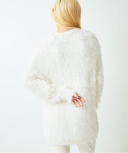 毛絨迷你連衣裙