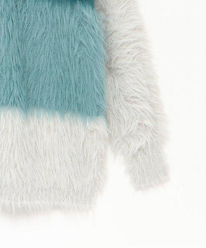 毛絨迷你連衣裙