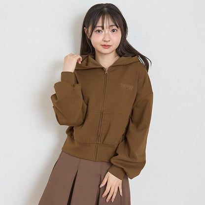 立體剪裁拉鍊連帽衛衣