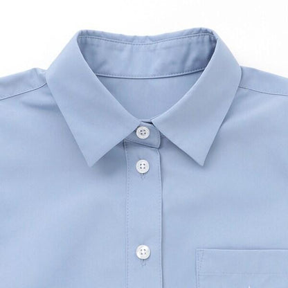 *【不易起皺】方領襯衫