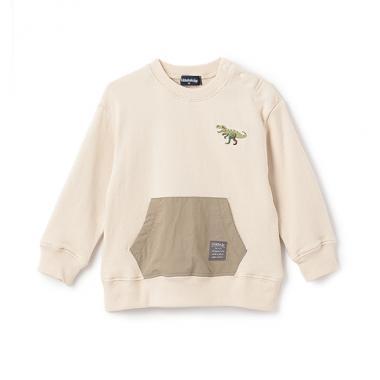 【人氣商品】【直營店無售】恐龍刺繡口袋衛衣